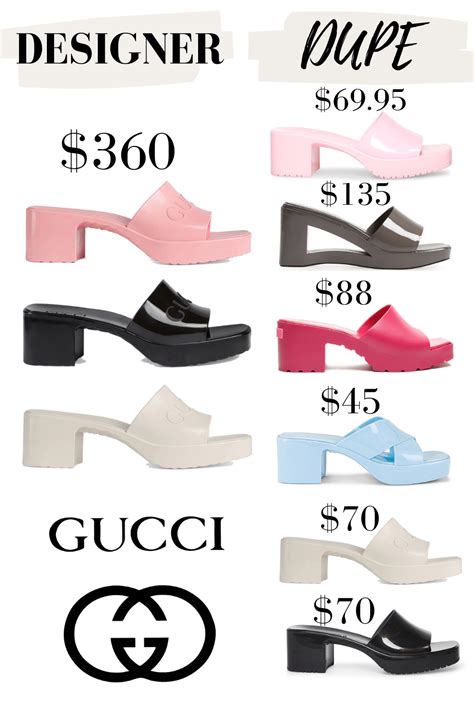 gucci womens rubber slide sandal dupe|gucci rubber sandals sale.